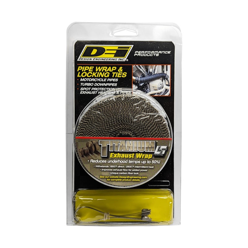 Design Engineering 010123 2" x 25' Pipe Wrap Kit with 4 Locking Ties - Titanium - Image 2